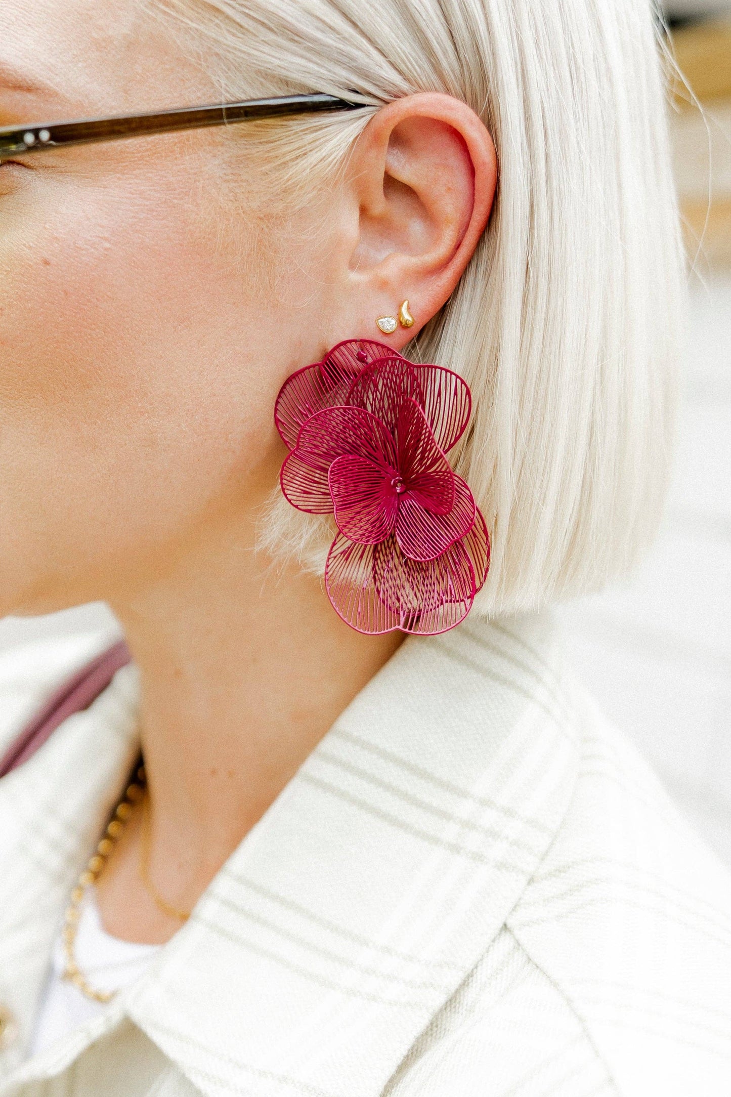 Screwback Stud Earrings - Paloma Pear Gold