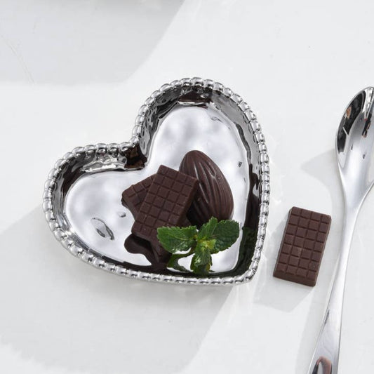 Mini Heart Dish - Silver