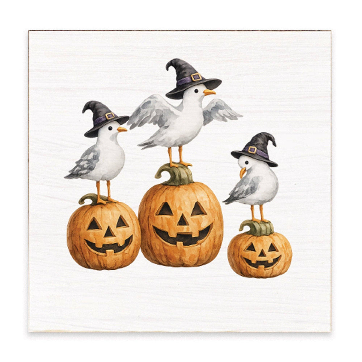 Witch Seagulls Block Sign