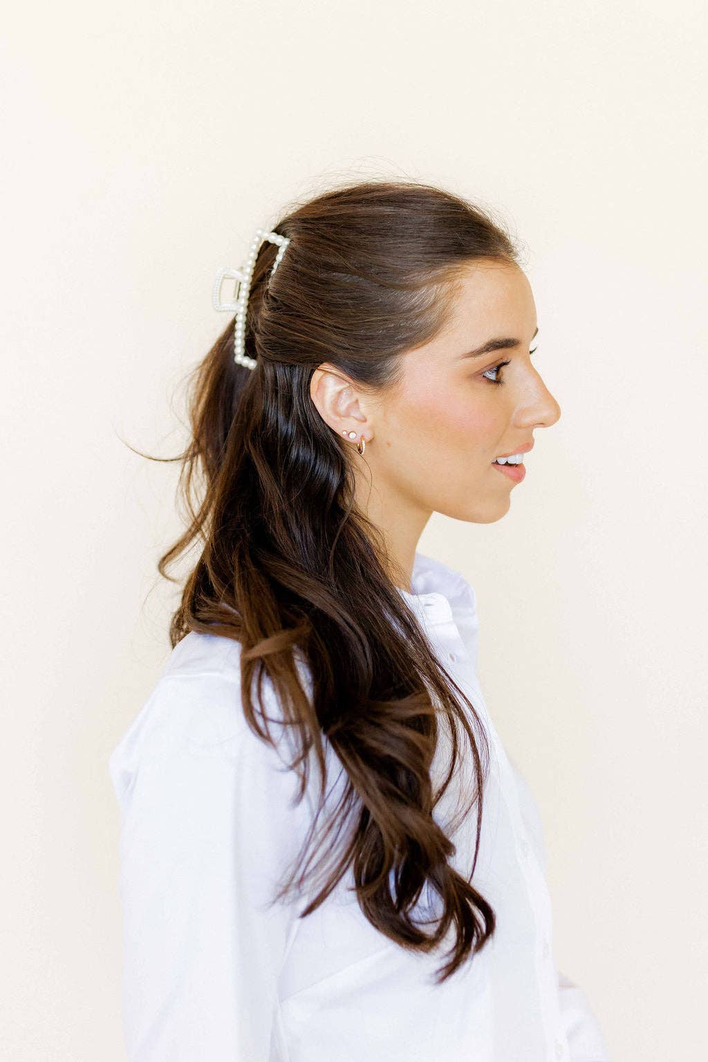 Screwback Stud Earrings - Cooper Clear Gold