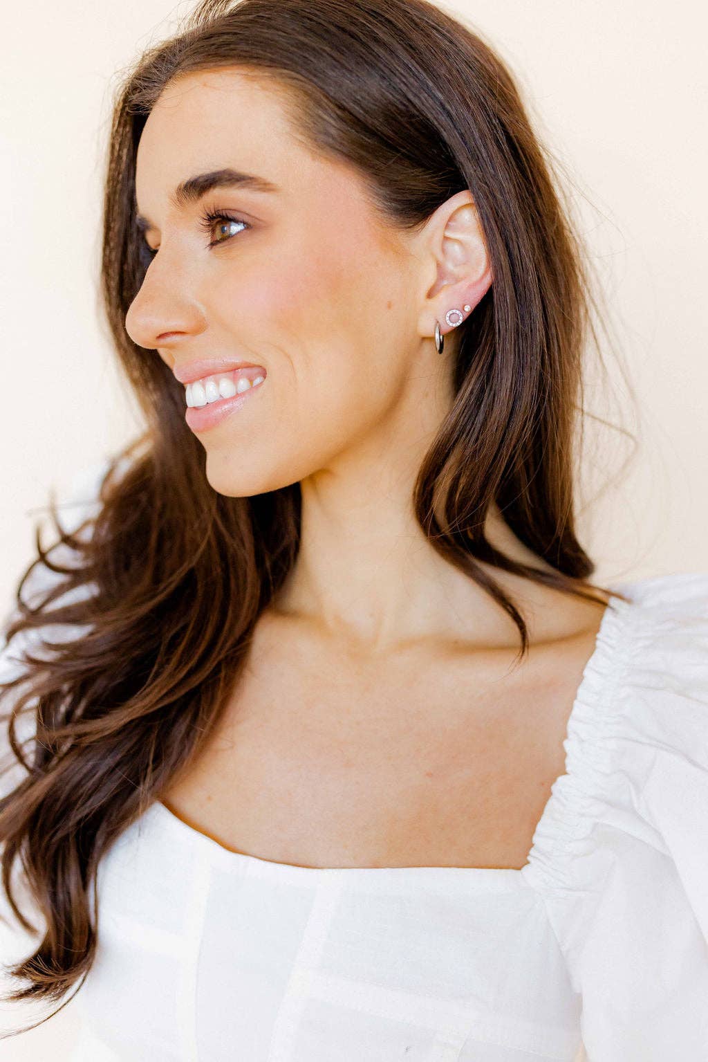 Screwback Stud Earrings - Cooper Clear Gold