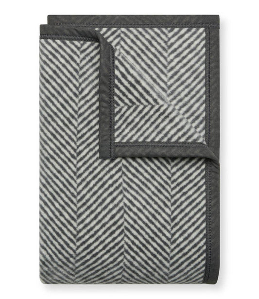 Harborview Herringbone Ash Midi Blanket: Original Size