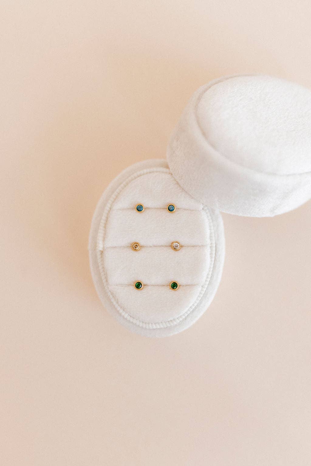 Screwback Stud Earrings - Cooper Clear Gold