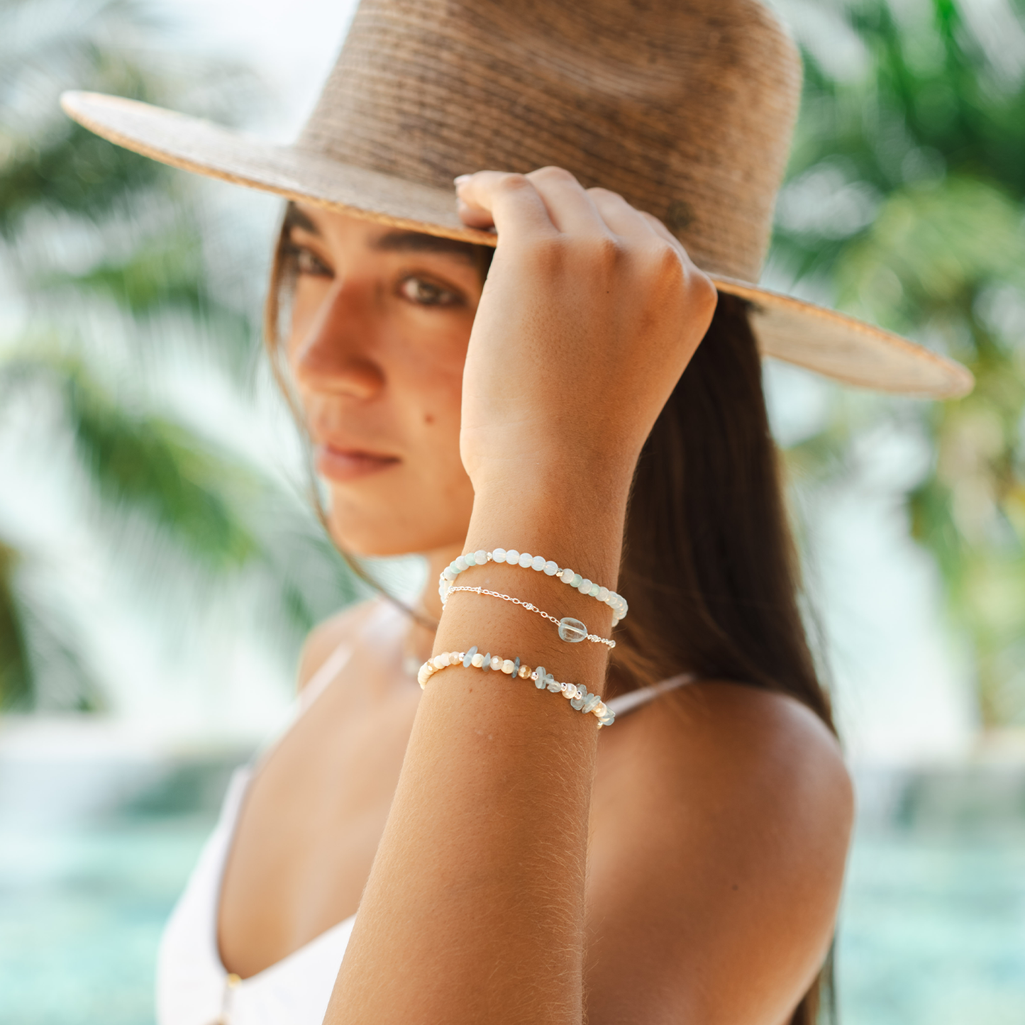 Blue Lagoon Sea Stone Bracelet