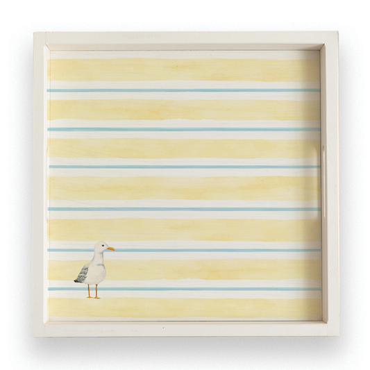 Seagull Stripe Serving Tray: White