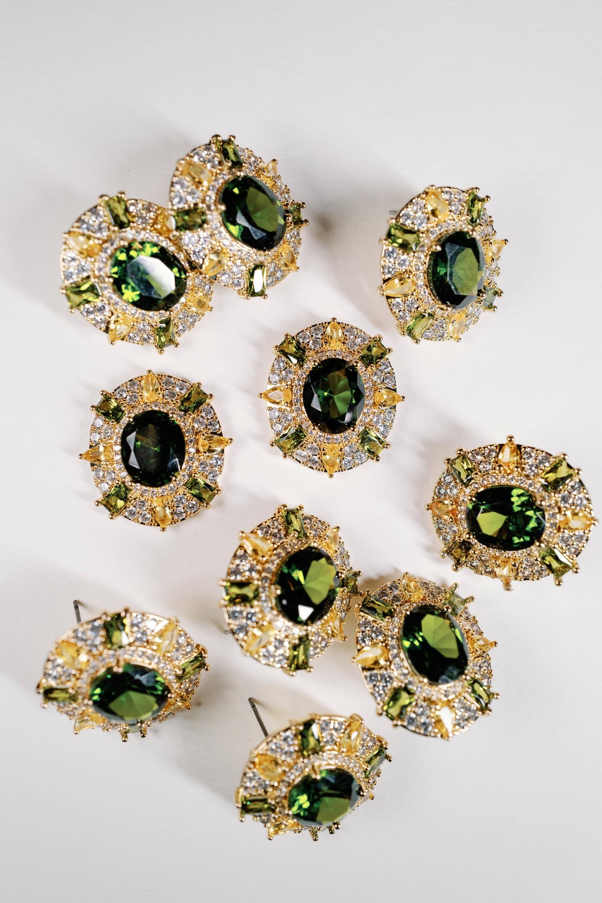 Olive & Canary Oval Luxe Statement Earrings