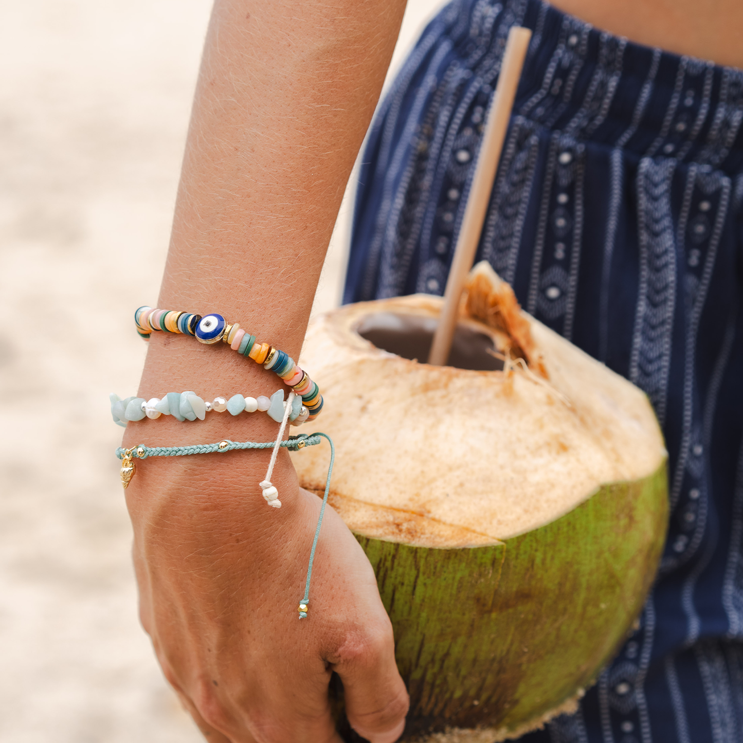 Blue Lagoon Sea Stone Bracelet