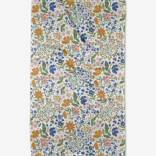 Cottage Meadow Pastel Tea Towel