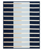 Mixed Stripe Vintage Blue & Wheat Blanket