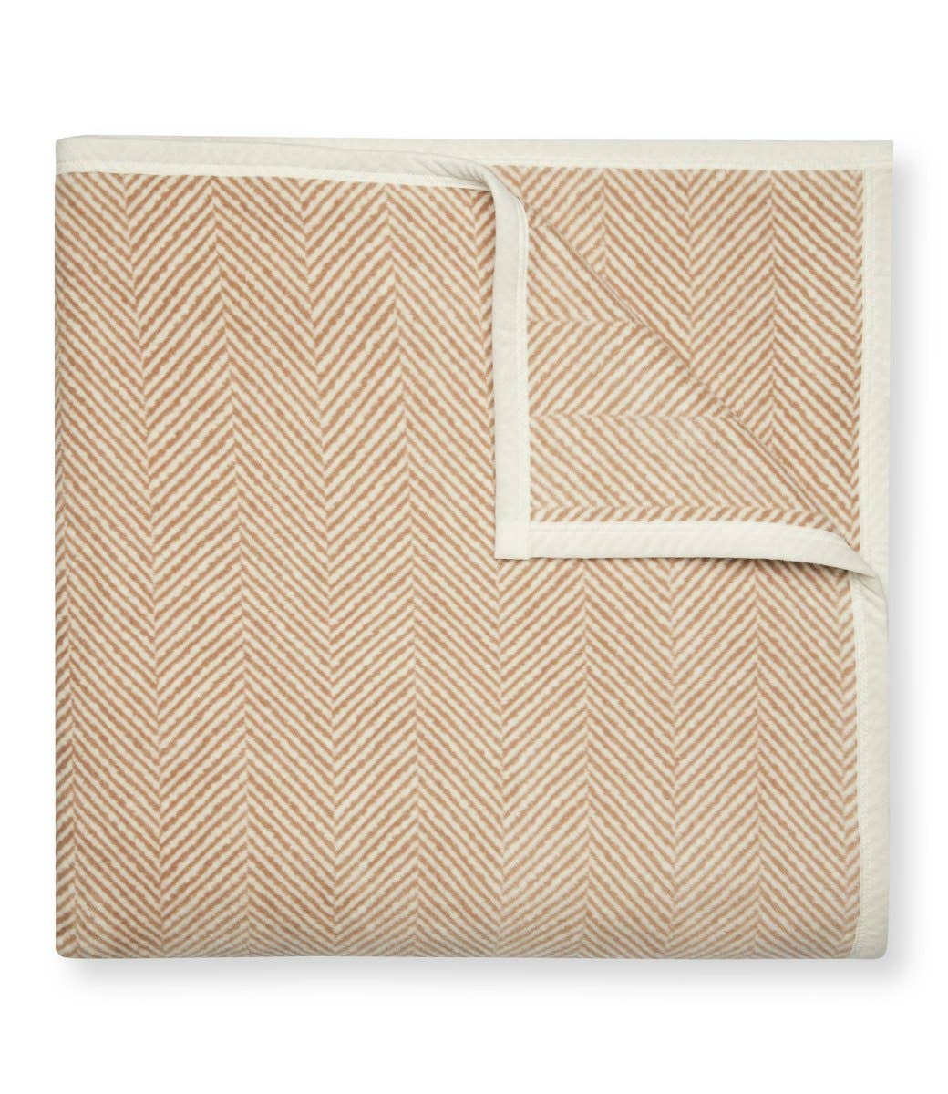 Harborview Herringbone Tan Blanket: Original