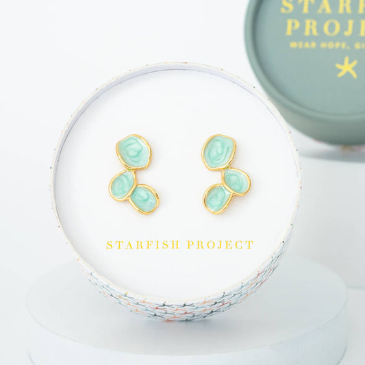 Hope Echo Earrings in Mint