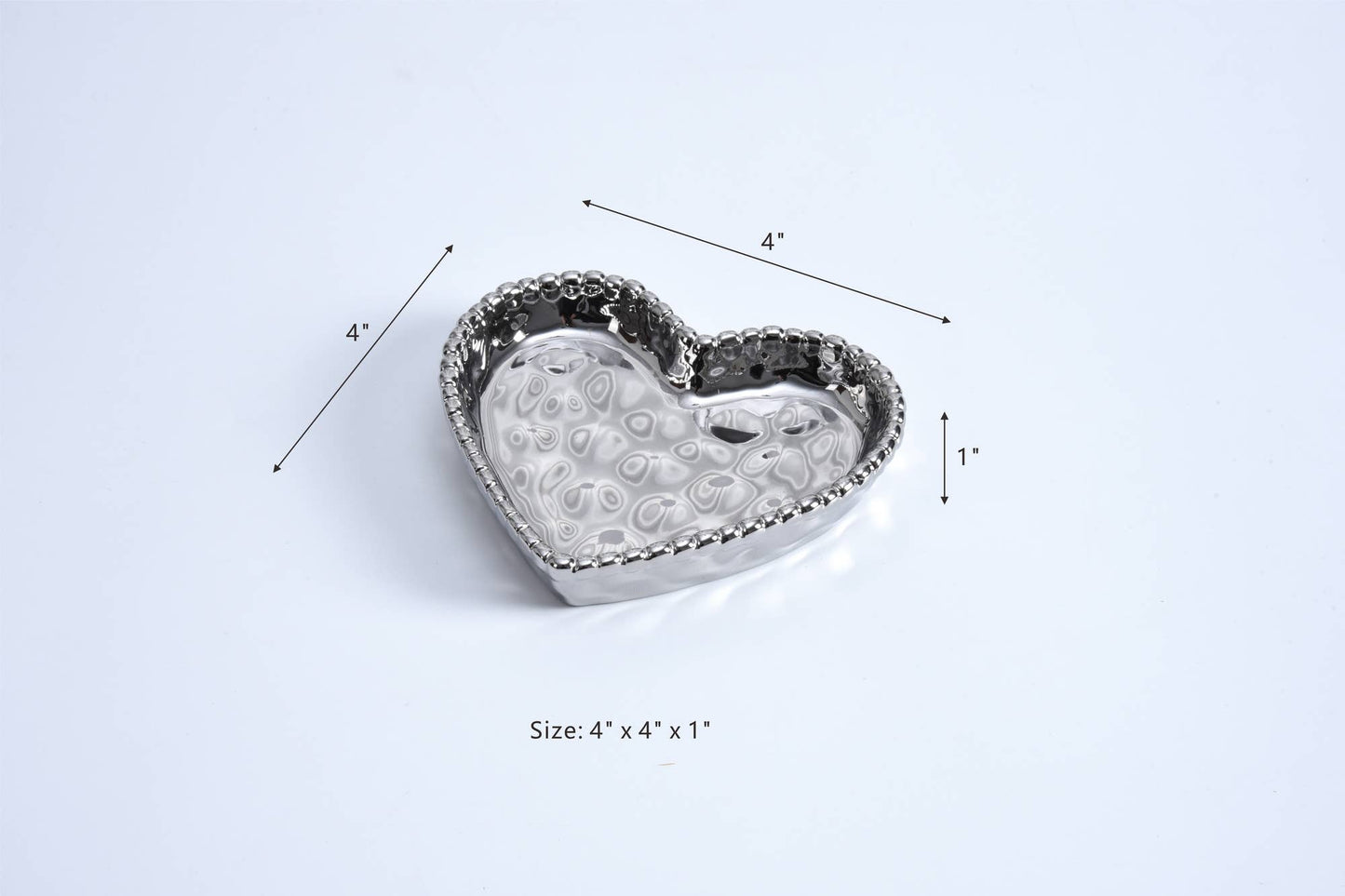 Mini Heart Dish - Silver