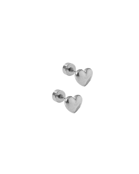 Screwback Stud Earrings - Hadley Silver