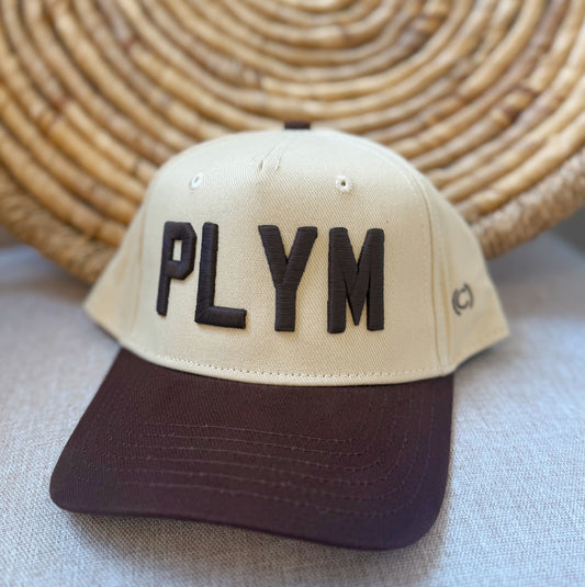 Vintage Cream/Brown Trucker Hat - PLYM