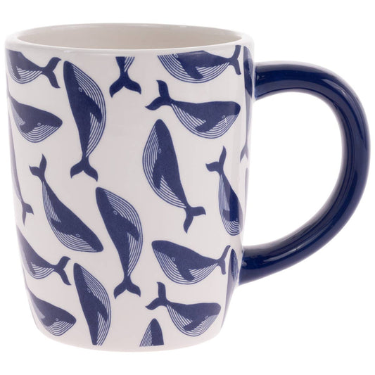 Navy Whale Ceramic Mug
