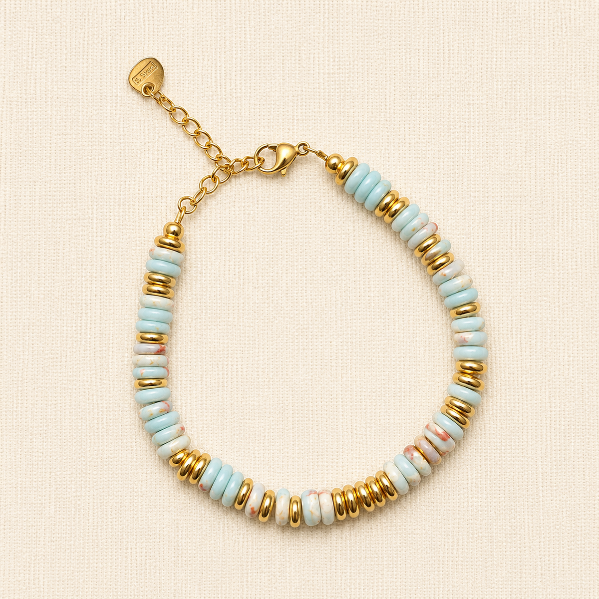 Coastal Gold Beaded Bracelet