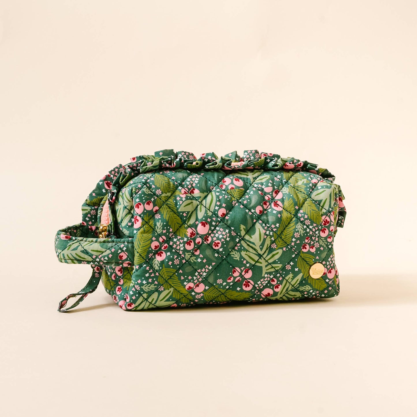 Quilted Cosmetic Pouch-Jolly Sprig