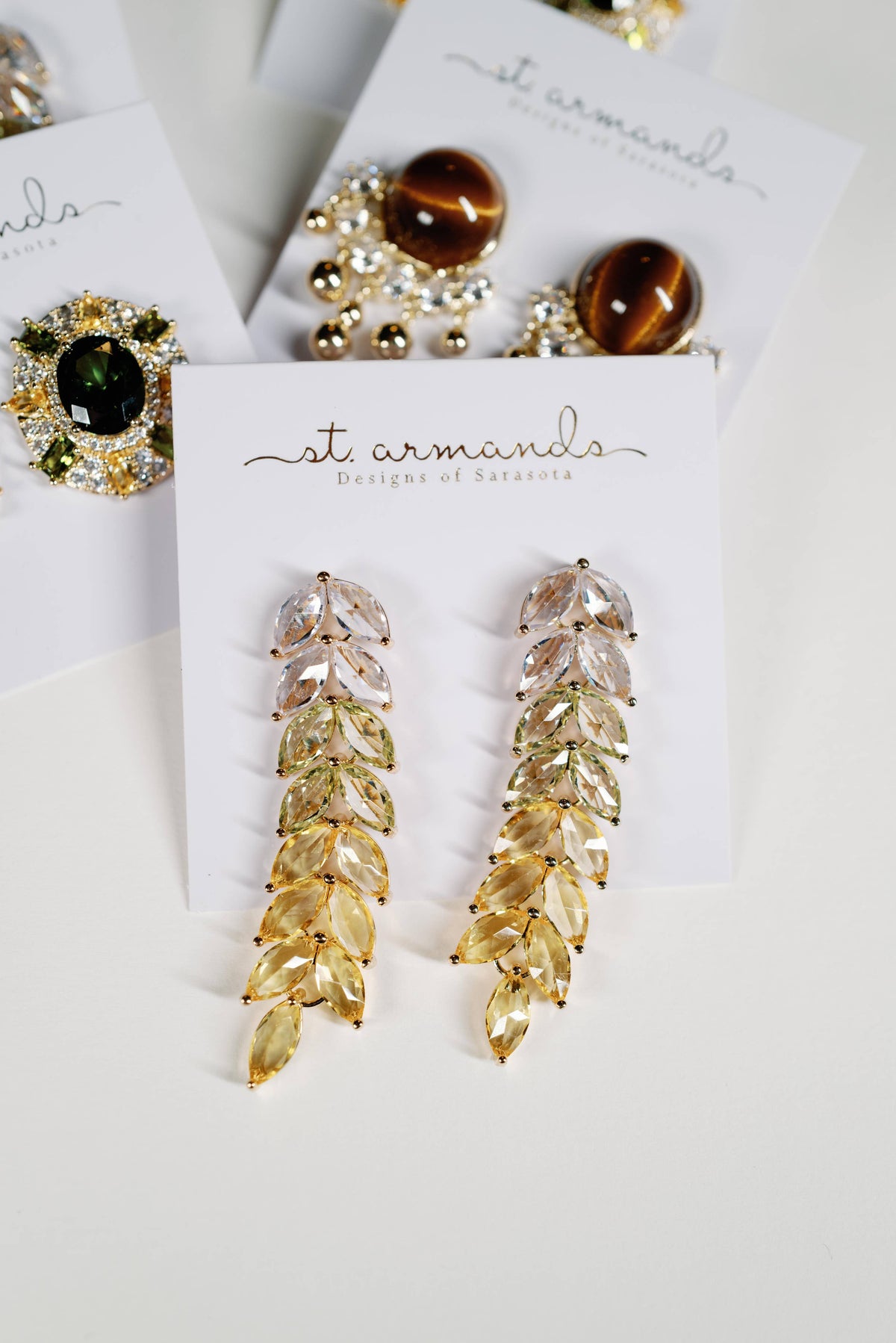 Olive & Canary Oval Luxe Statement Earrings