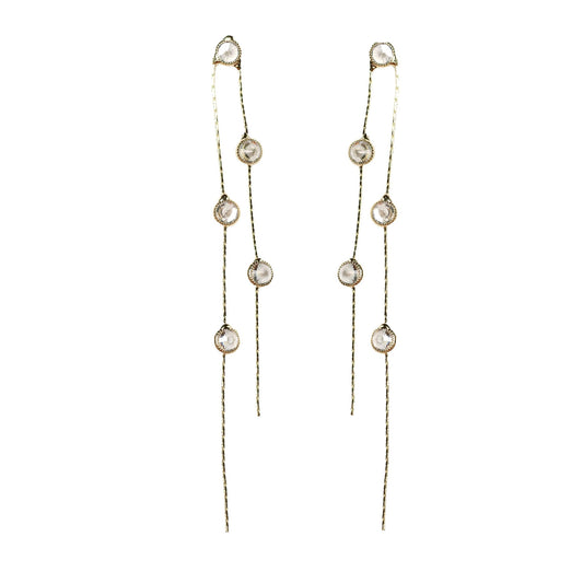 Gold and Crystal Minimalist Duster Drops