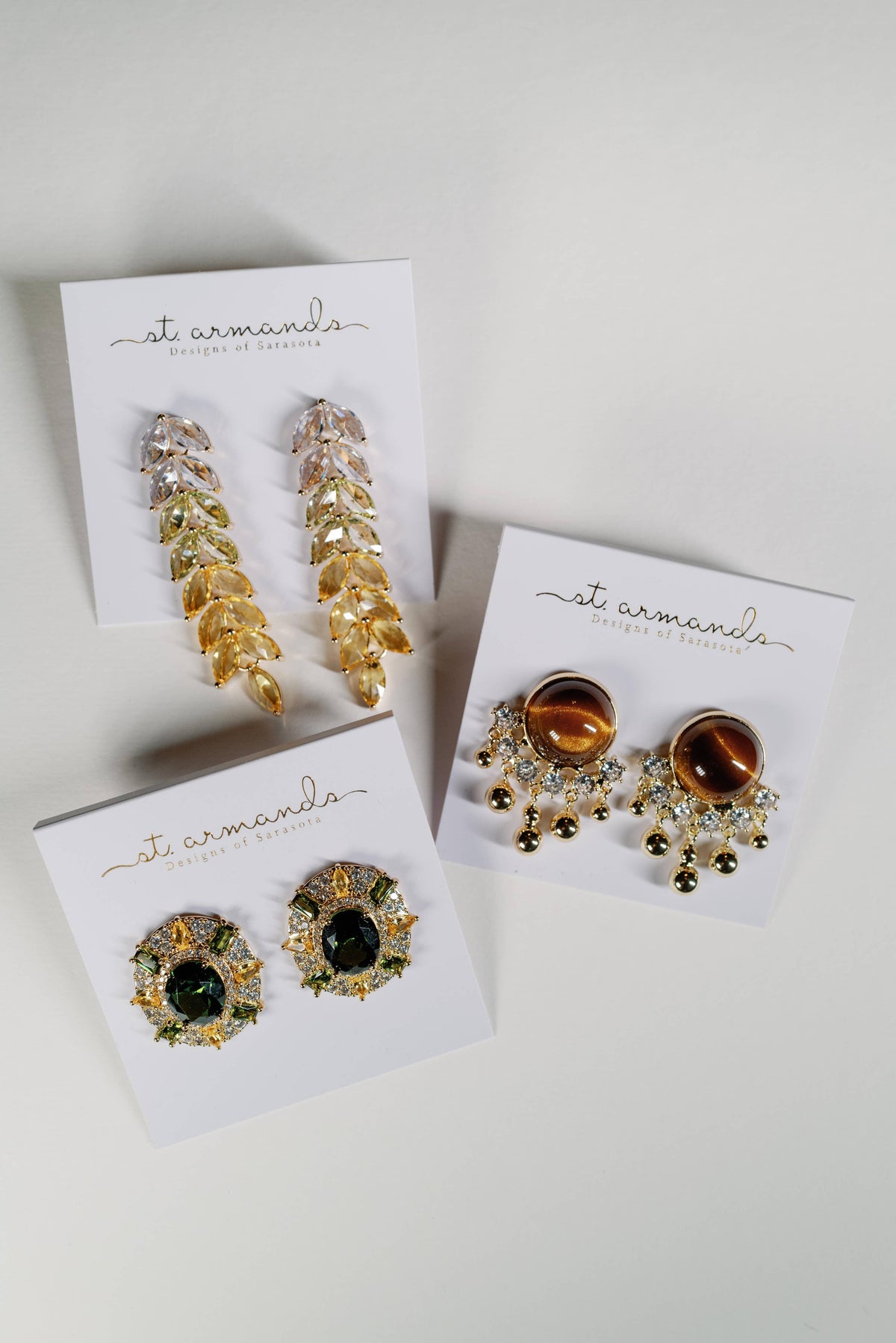 Olive & Canary Oval Luxe Statement Earrings