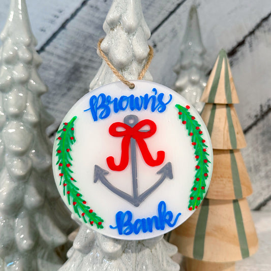 Browns Bank Hand Painted Ornament