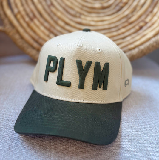 Vintage Cream/Olive Trucker Hat - PLYM