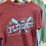 Plymouth Crab + Oars T-Shirt - Burgundy