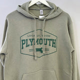 Plymouth Locally Yours Emblem Hoodie - Sage