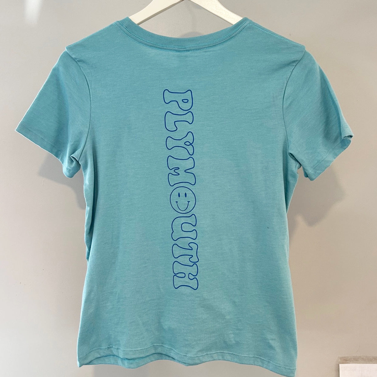 Plymouth Groovy Womens T-Shirt - Aqua