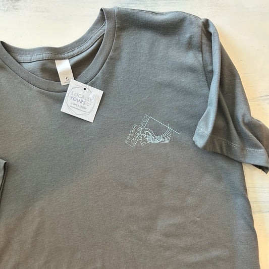 Unisex Wave Long Beach T-Shirt - Slate/Aqua