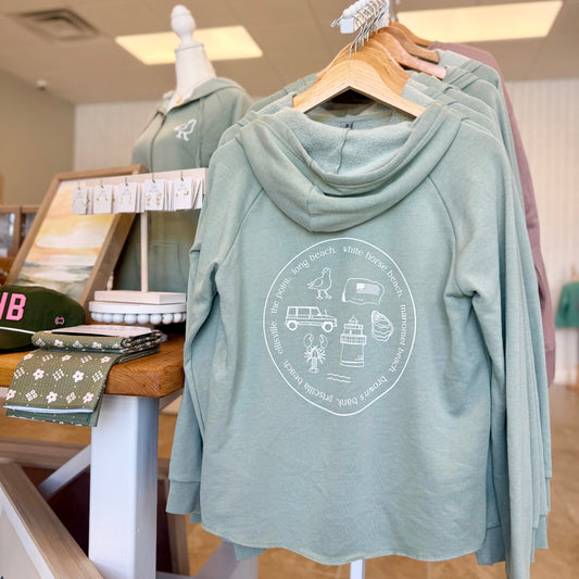 Womens Gull Icon Zip - Sage