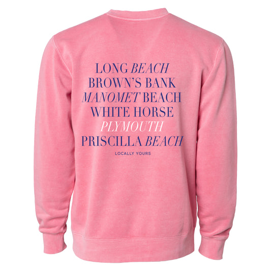 Lets Go To The Beach Crew - Americana Pink