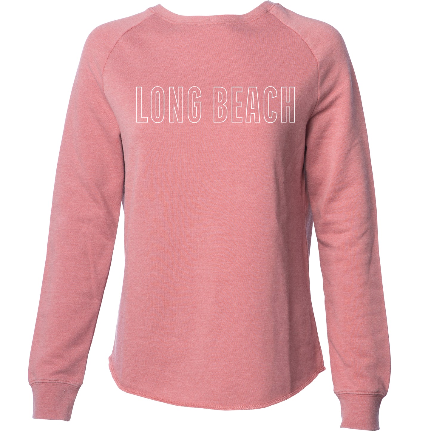 Womens Long Beach Dusty Pink Crew