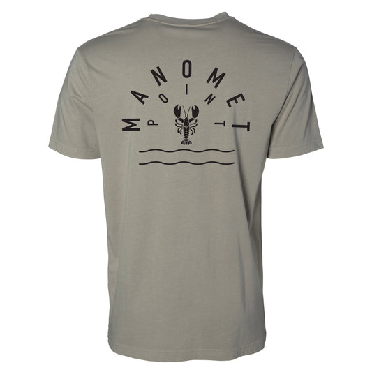 Arched Manomet Point Lobster T-Shirt - Cement