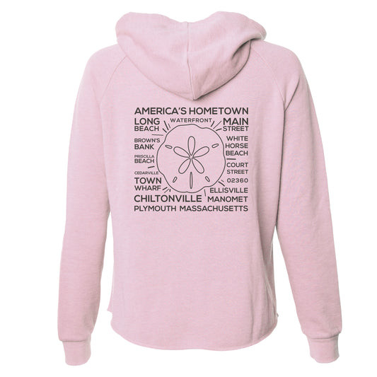 Women's Local Sand Dollar Zip Up - Light Pink