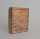 Holiday Wreath Wooden Block