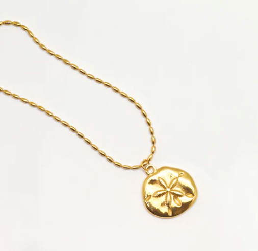 Sand Dollar Necklace - Gold