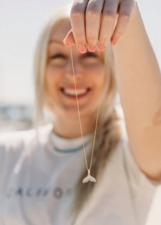 Sea Tales Whale Necklace - Gold