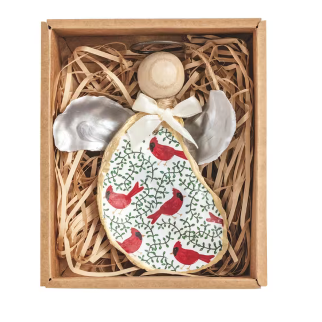 Guardian Cardinal Christmas - Oyster Ornament
