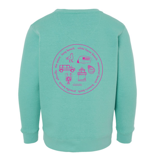 Iconic Local Youth Crewneck - Watermelon