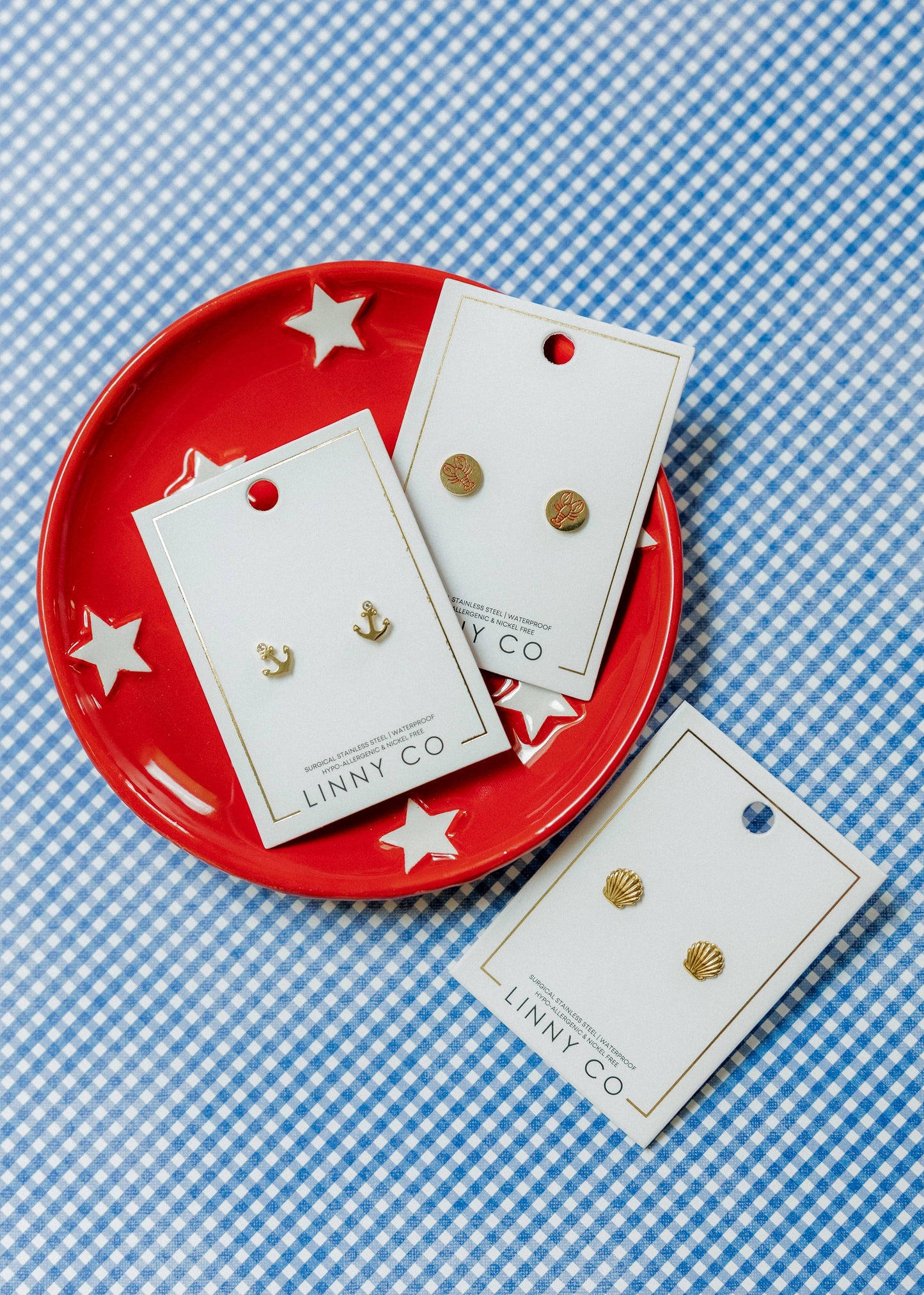 Screwback Stud Earrings - Lobster