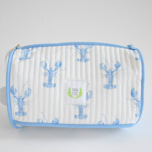 Cosmetic Pouch, Blue Lobster