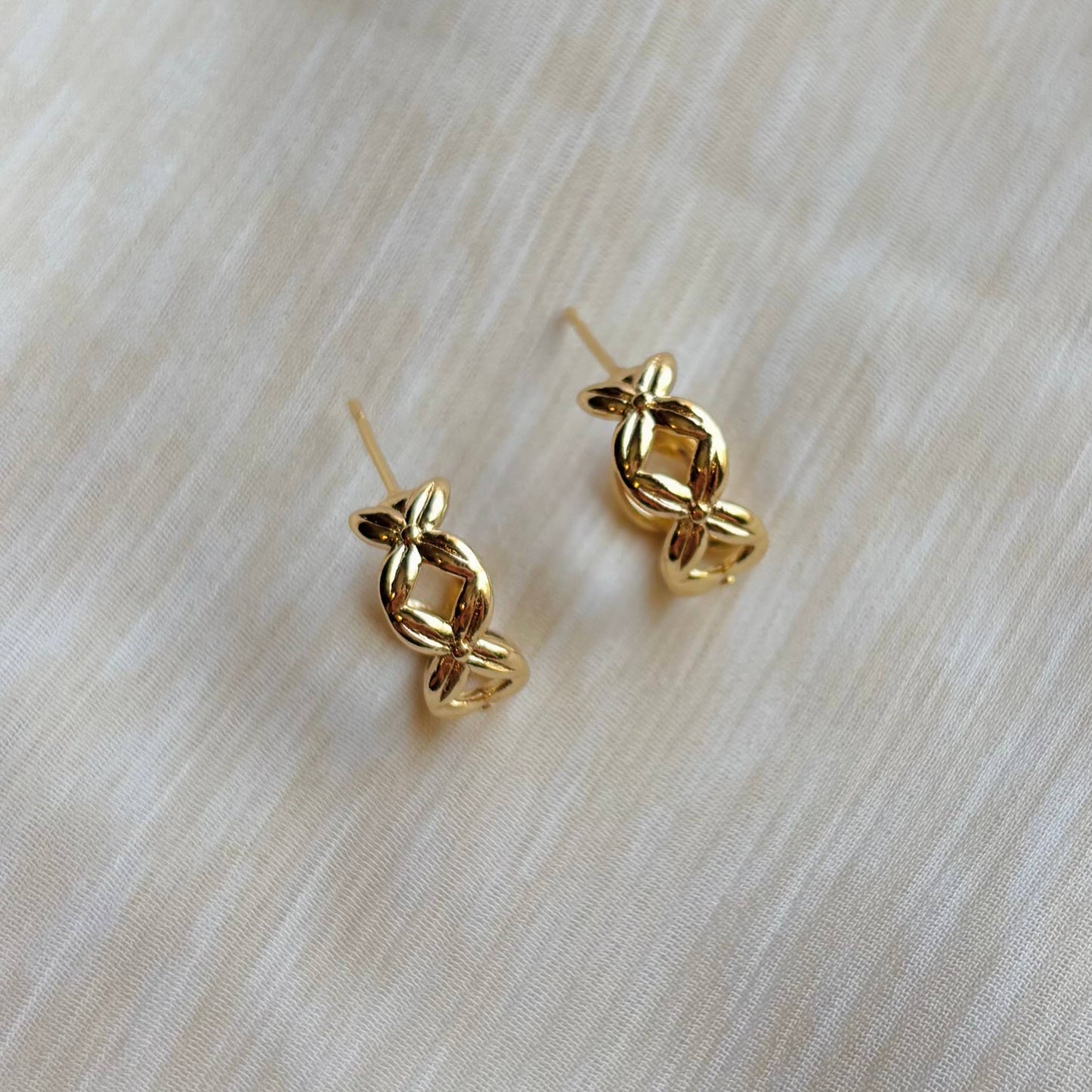 Criss Cross Hoop Earring