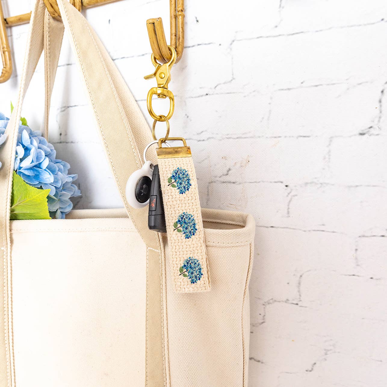 Endless Summer Hydrangea Keychain