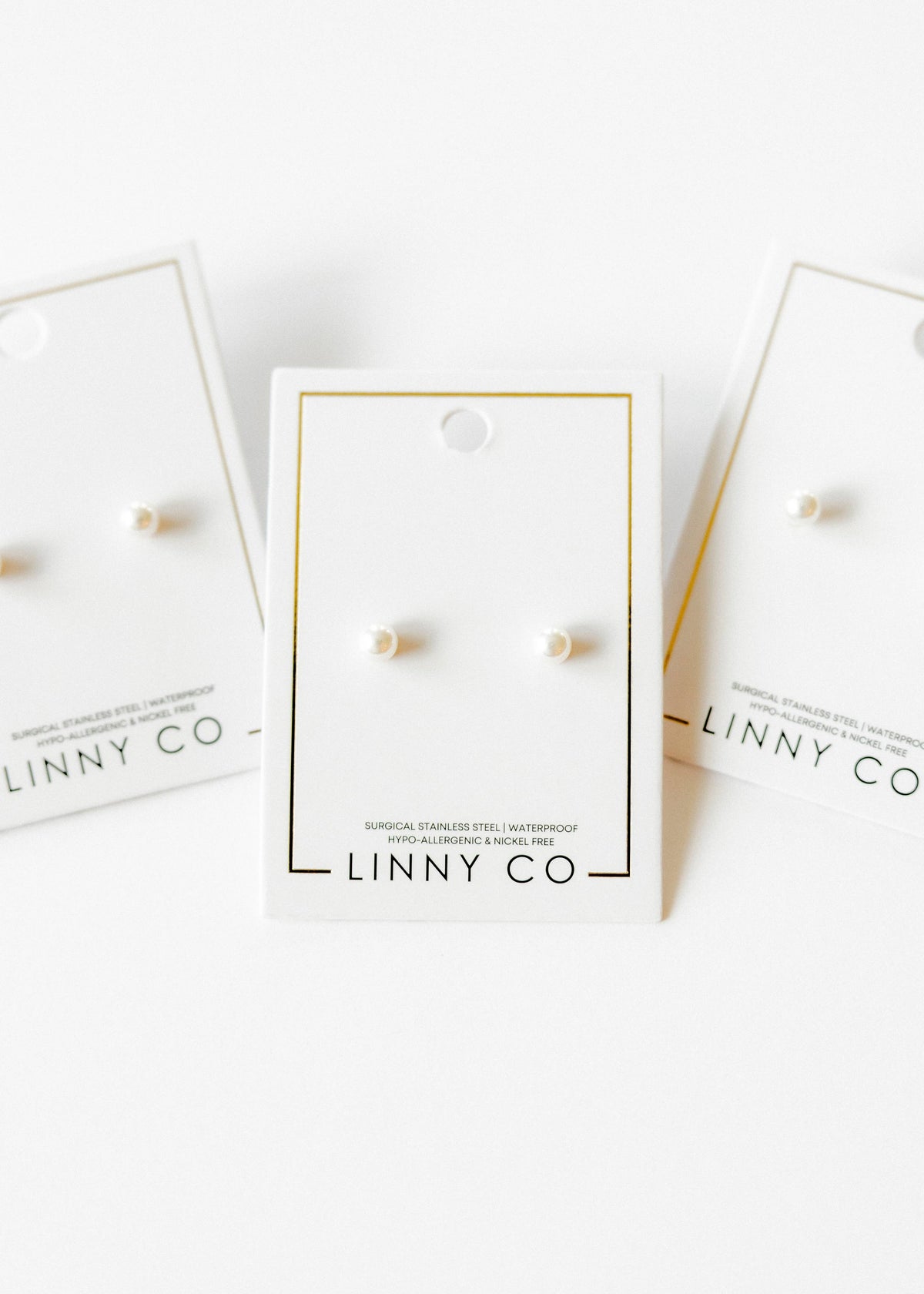 Screwback Stud Earrings - Payton Pearl White 5mm