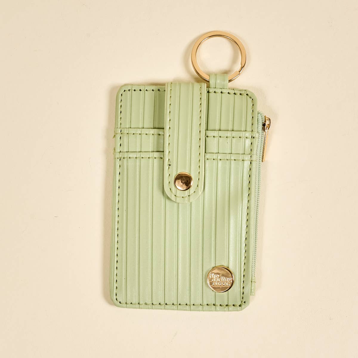 Ripple Ridge Keychain Wallet – Sage