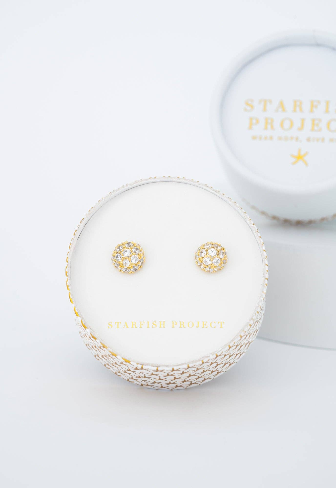 Lustre Bloom Studs in Gold