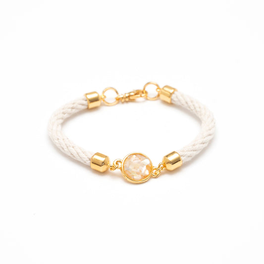 Monomoy - Ivory/Mother of Pearl/Gold - Shell Bracelet