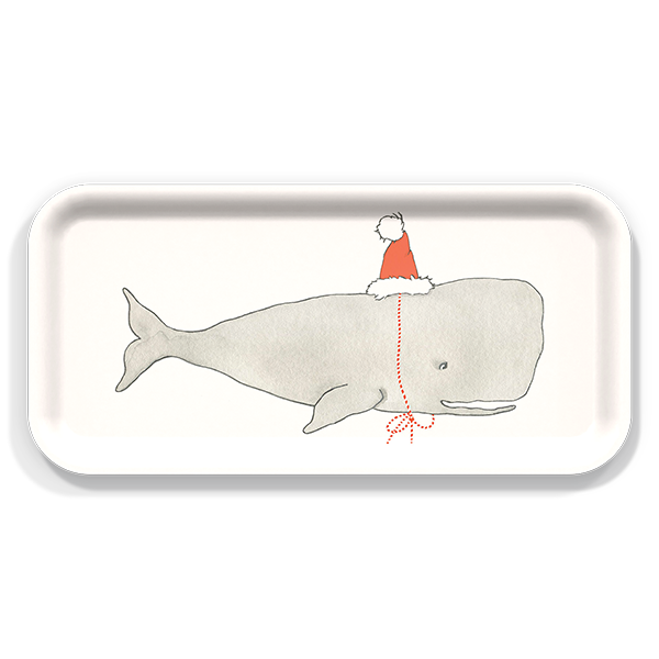 Santa Whale Tray : 11"x5"