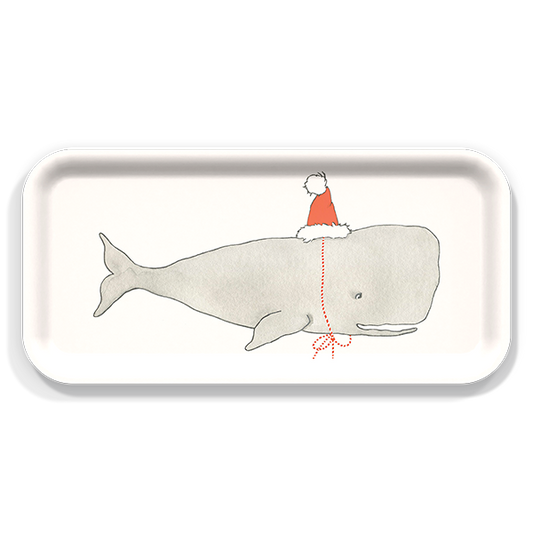 Santa Whale Tray : 11"x5"